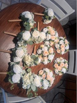 Bridesmaid artificial flower bouquets