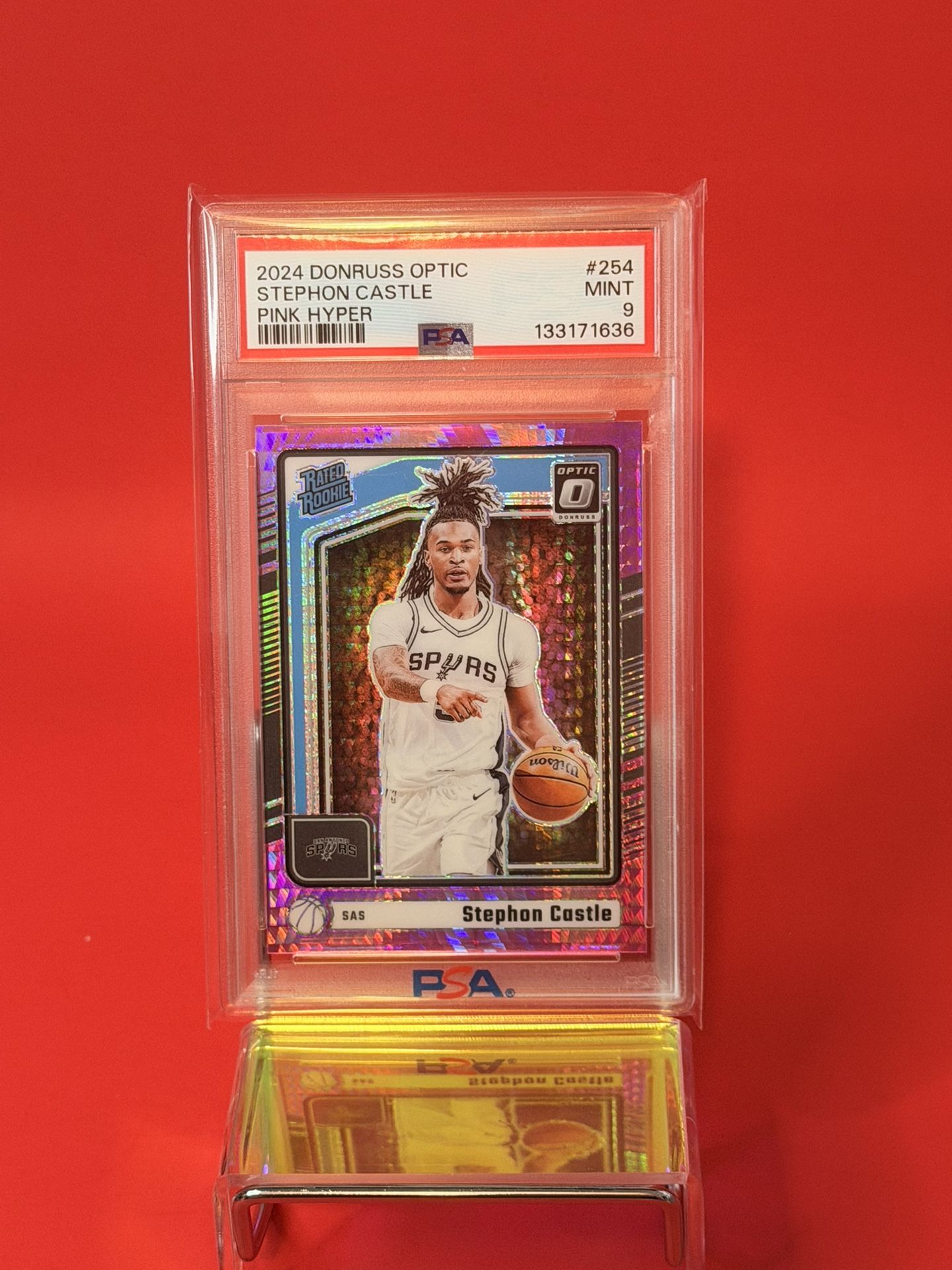 Stephon Castle PSA 9 Pink Hyper Optic