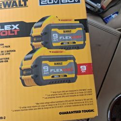2 Pack Dewalt 9ah Batteries Brand New