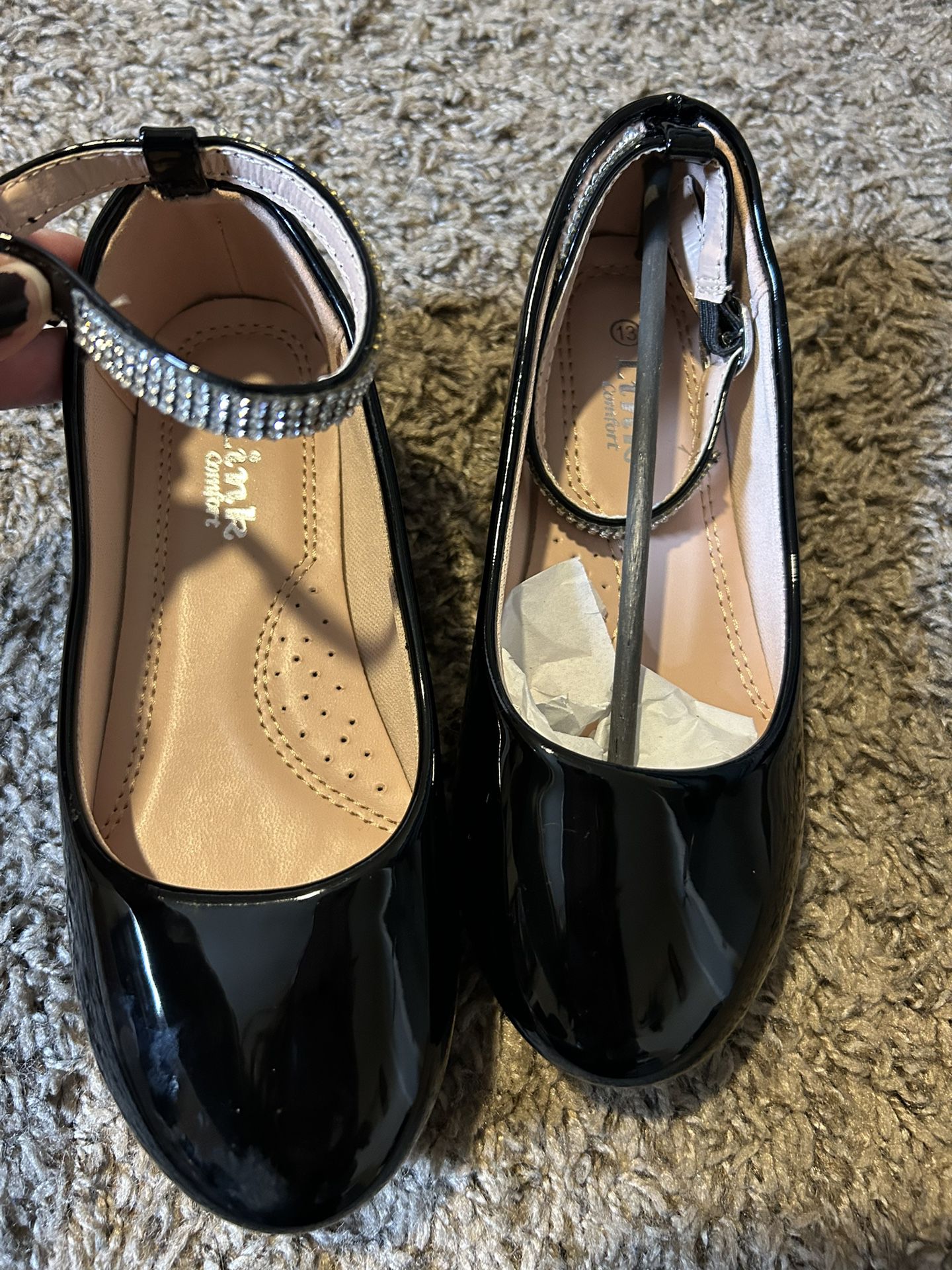 Black And White Dress Shoes For Girl Size 13  