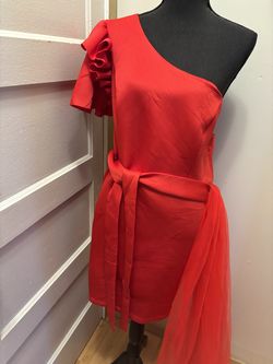Red one shoulder dress     4xl