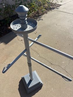 Poolside Towel Rack & Valet Organizer - Heavy Duty Base