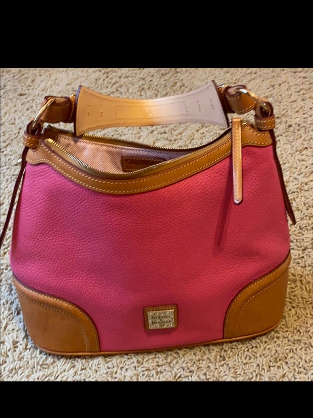 Dooney and Bourke Pink Pebble Leather Handbag