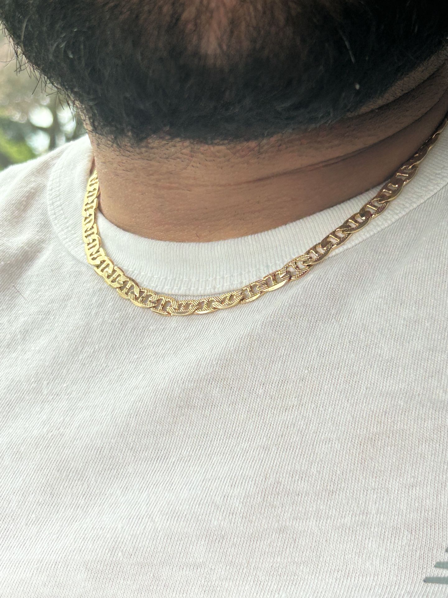 Gold-Tone Figaro Chain New Condition | Unisex Necklace