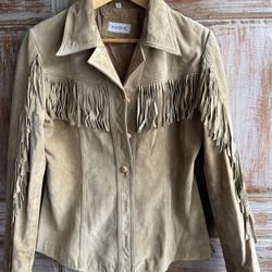 Vintage Guess Suede Fringe Western Jacket – Medium