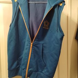 MENS ZIPPERED VEST WITH HOOD 