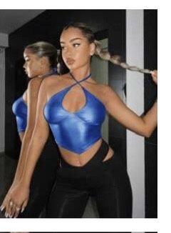 Women’s Leather Halter Top