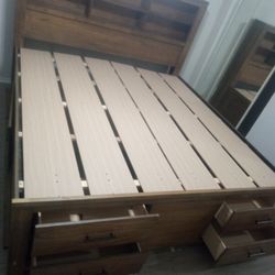 King Size Bed Frame Vasa With Drawers 