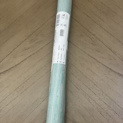 Tibetan Grasscloth Teal Vinyl Peel And Stick Wallpaper, 216-in by 20.5-in, 30.75 sq. ft. ,New 