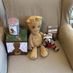 marvel groot scentsy buddy groot & rocket the raccoon Scentsy buddy clip - nwt