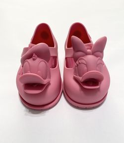 New Mini Melissa Disney Daisy And Donald Duck Mary Jane Flats 5c