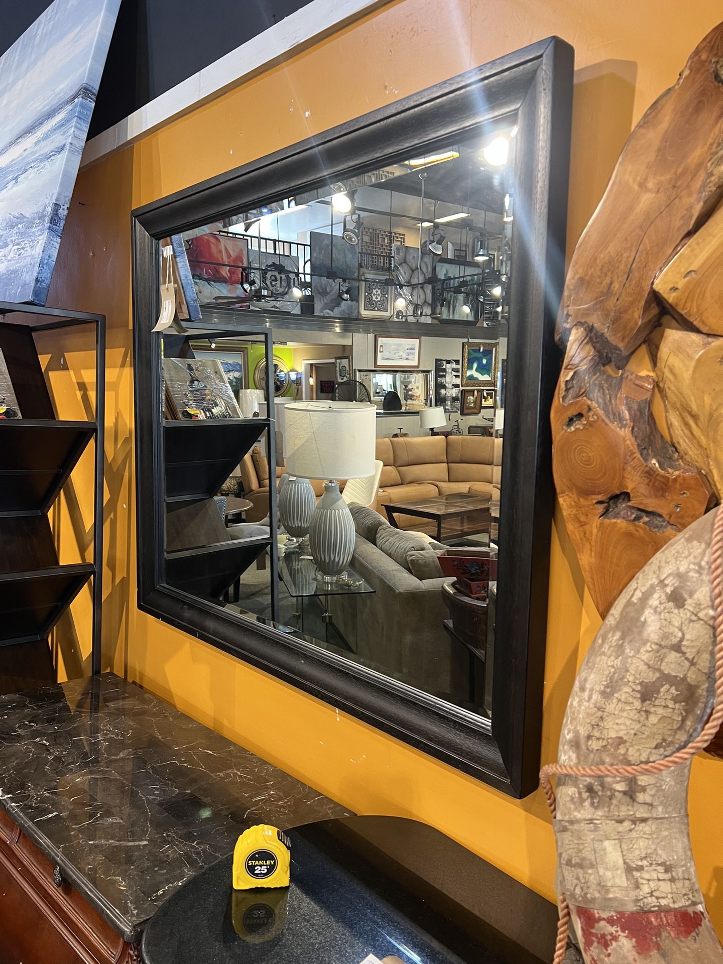 MIRROR: Square black frame Mirror SKU 3C2FU7