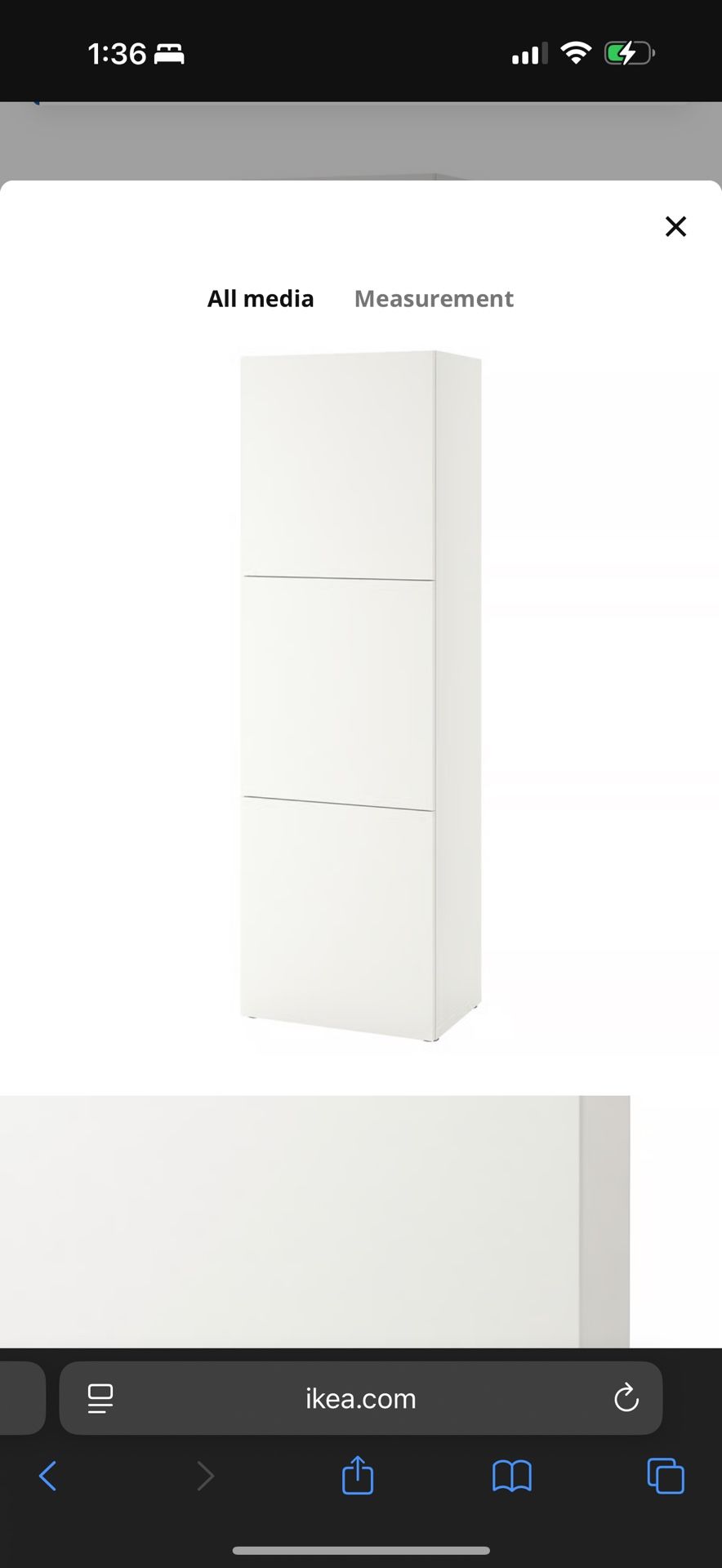 IKEA  Besta White Shelf Cabinet X2 