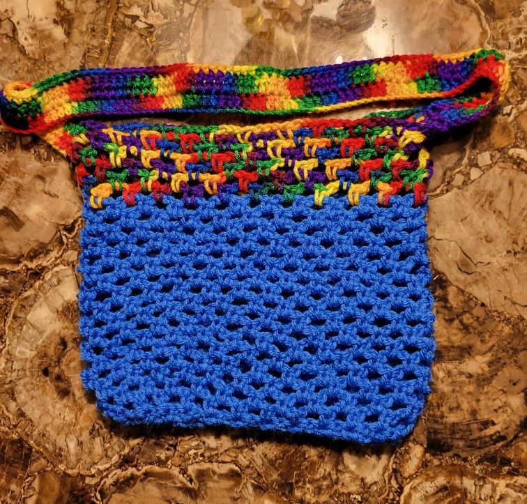 Crocheted Tote Bags Made To Order In Whatever Color You Prefer With Or Without The Flower 