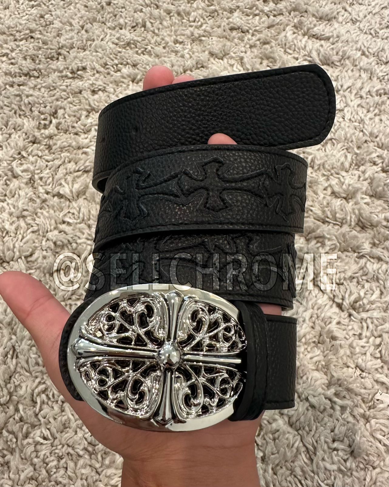 CHROME HEARTS STYLE BELT