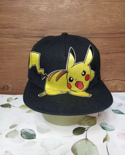 Pokemon Pikachu Black Yellow  One Size Hat Cap