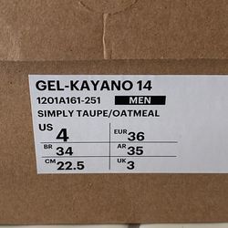 ASICS GEL-Kayano 14 Simply Taupe/Oatmeal 
