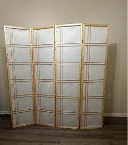 4-Panel Shoji Room Divider Screen