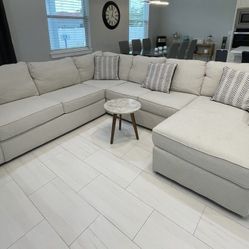 U Shape Sectional Kevin Charles Light Beige Color