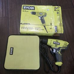Ryobi 5.5 Amp Corded 3/8 in. Variable Speed Compact Drill/Driver with Bag