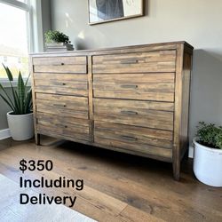 Standard Furniture Cresswell 8-Drawer Acacia Wood Dresser – $350 Delivered