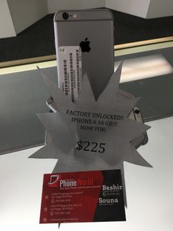 FACTORY UNLOCKED IPHONE 6 WITH 16GB SALE!