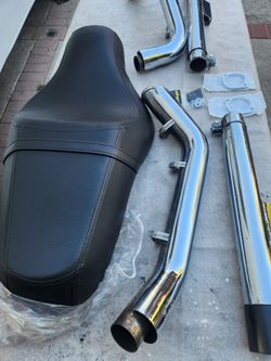 Harley Davidson pipe and seat $125 Obo
