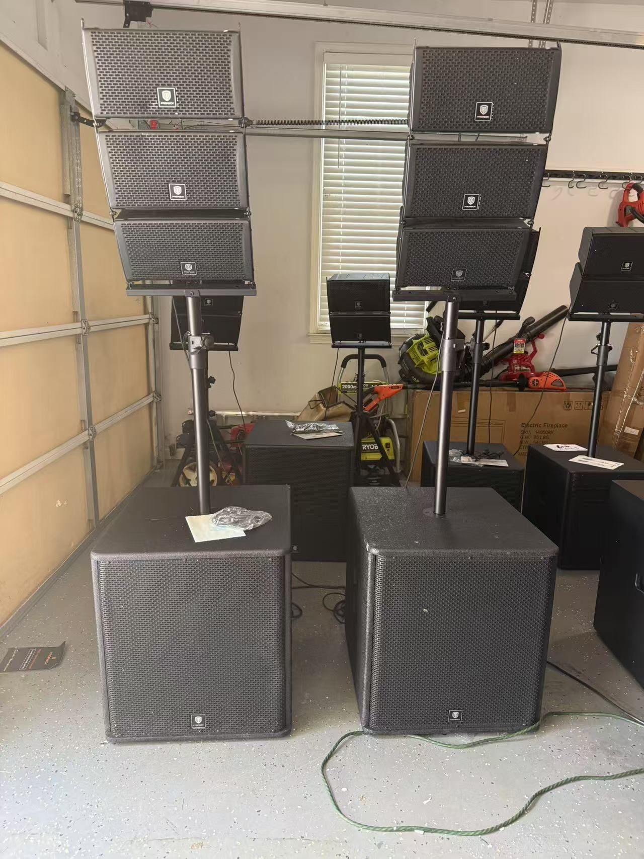 Bluetooth PRORECK Club 8000 18-inch 8000W P.M.P.O Stereo DJ/Powered PA Speaker System Combo Set