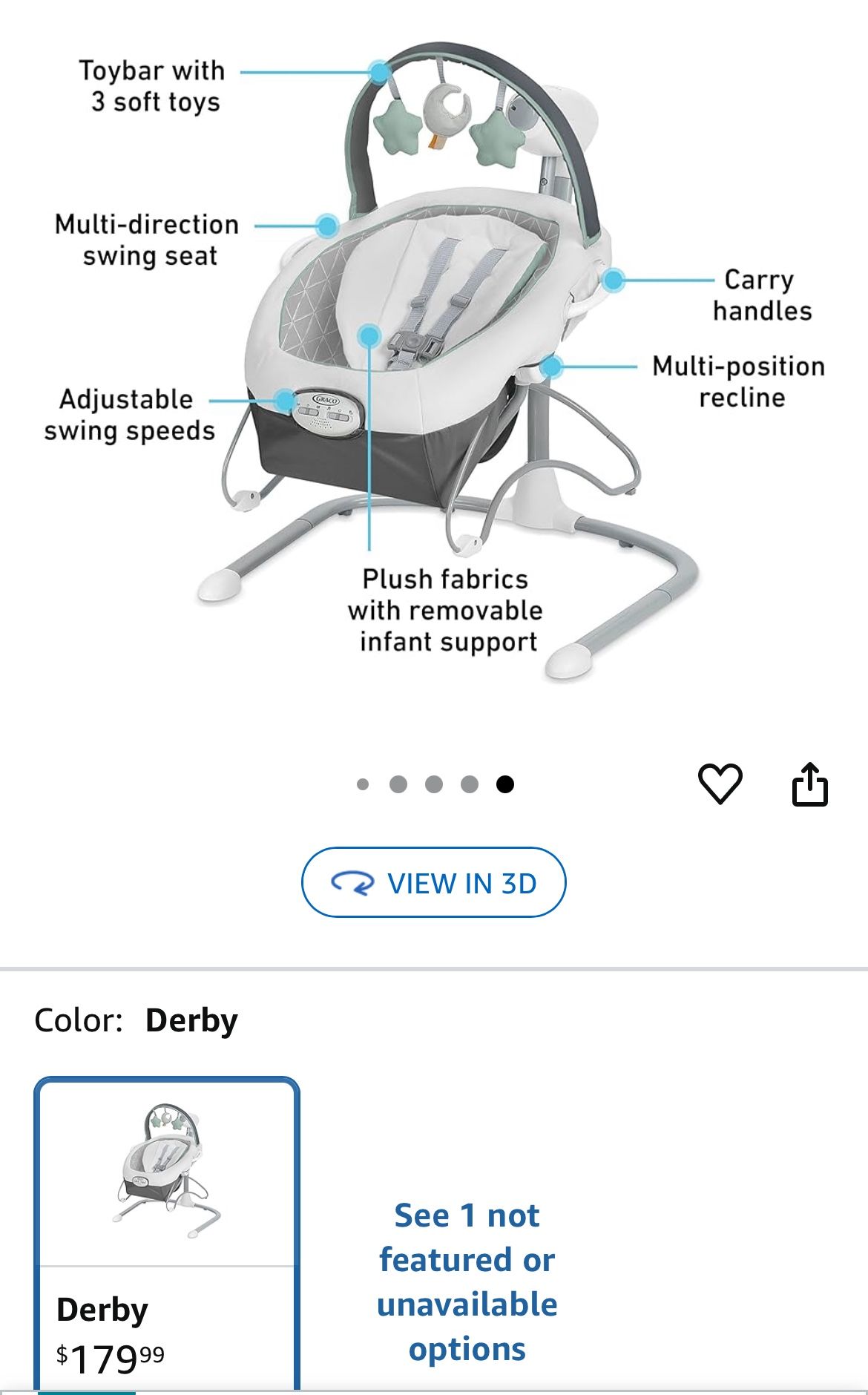 Graco Sway ‘n Soothe Swing With Portable Bouncer