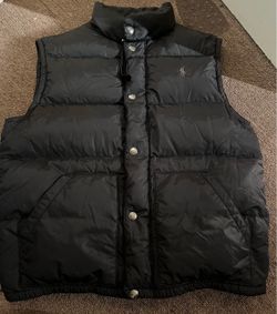 Black polo puffer vest size large