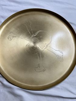 Gold Skull And Bones Serving Platter