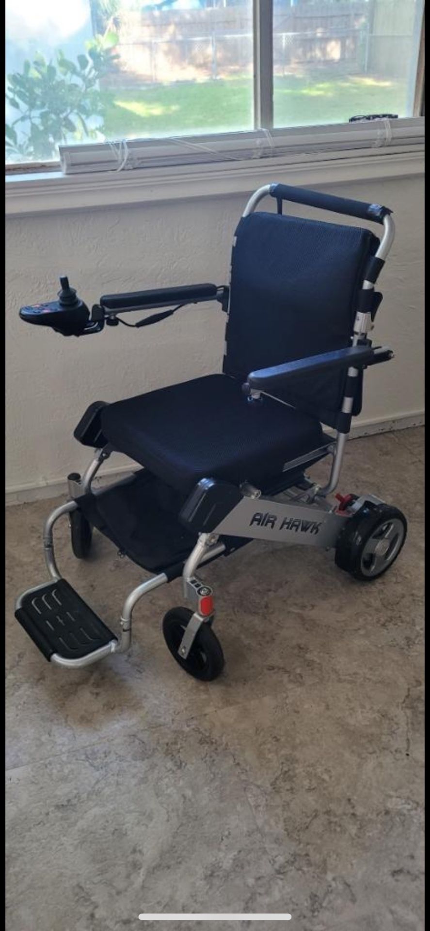 Airhawk Power Chair Silver - Lightest Weight 41 pounds Folding Airplane Cruise Ready with Accessories