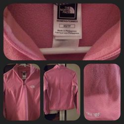 North Face women's size small TKA 100 zip-up fleece pullover sweatshirt pink $45