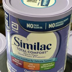 7 Unopened Cans 12.6 Oz Similac Total Comfort Infant Formula With Iron
