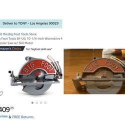 Big foot circular saw w/Skil motor .