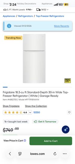 Frigidaire 18.3-cu ft Refrigerator
