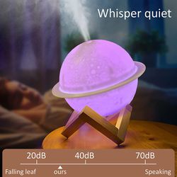 Moon Lamp Cool Mist Humidifier for Bedroom, 3-in-1 Galaxy Lamp Ultrasonic Humidifier & Essential Oil Diffuser for Baby, USB Personal Humidifiers with  Thumbnail
