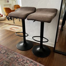 Chocolate Suede Barstools