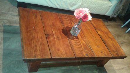 Solid wood coffee table
