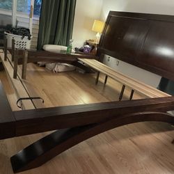Wood King Bed Frame 