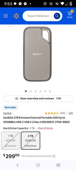 2TB SanDisk Extreme Portable SSD