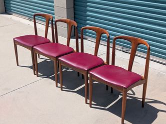 Vintage Mid Century Modern Teak Dining Chairs – Set of 4