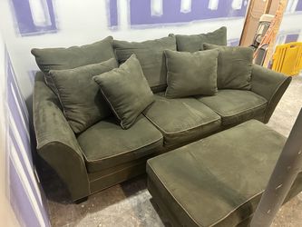 Cloth Couch And Ottoman