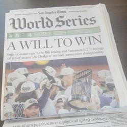 LOS ANGELES DODGERS 2025NWORLD SERIES CHAMPS . 11/03/25 . NEW ,, COMPLETE