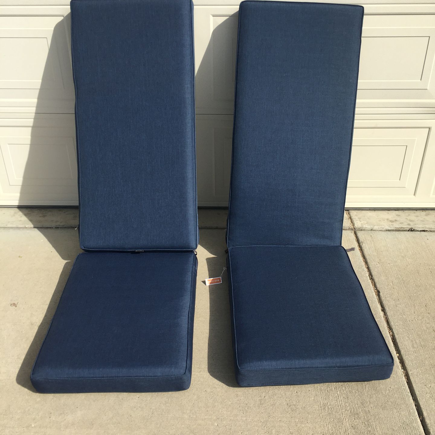 Two outdoor lounge cushions 72”L