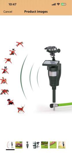 Solar-Powered Motion Activated Animal Repeller Sprinkler