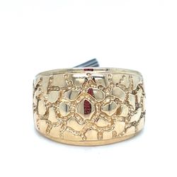 14Kt Yellow Gold Nugget Ring 5.10g Size 8 199180