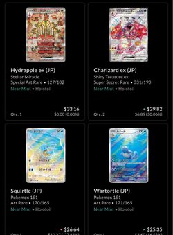 232 jp pokemon cards (description)
