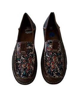 Ariat Cruiser Floral Embossed Leather Slip On Shoes Women's Size 10B/42.5M New 