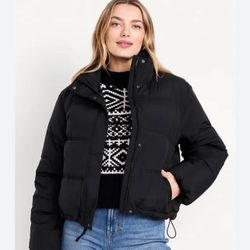 Brand new with tag Black Puffer Jacket For Women From Old Navy Winter Coat 
